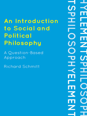 cover image of An Introduction to Social and Political Philosophy